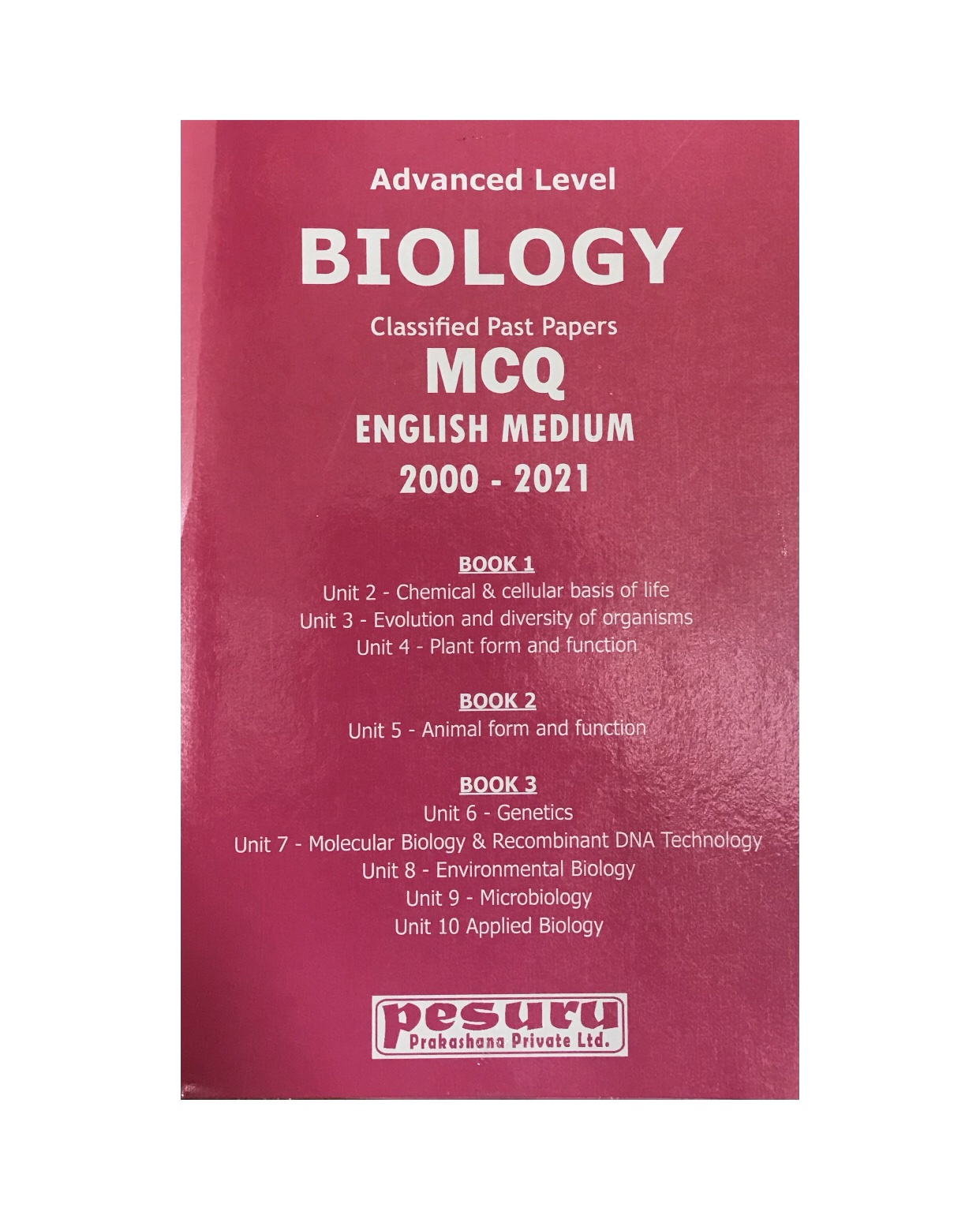Pesuru - A/L Biology MCQ English